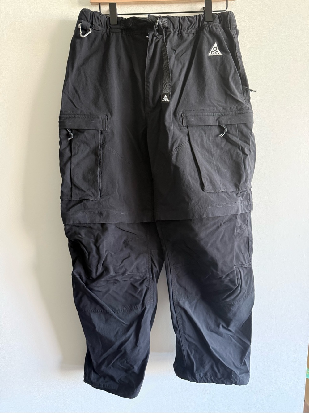 Nike ACG Black Convertible Zip-Off Cargo Pants